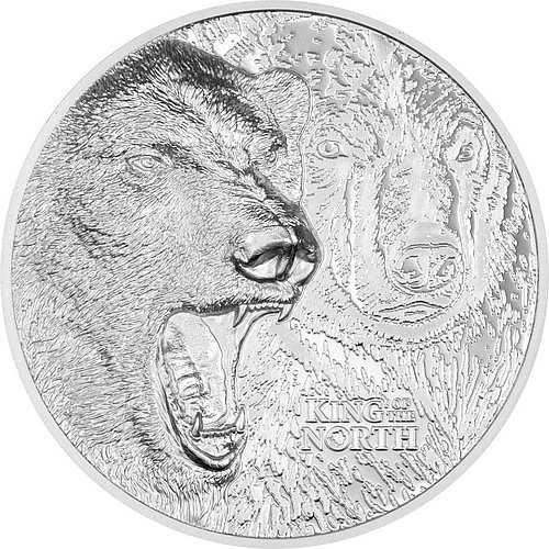 Silber King of the North - Polar Bear 1 oz PP - Ultra High Relief