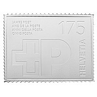 SILBERNE BRIEFMARKE – 175 Jahre Post