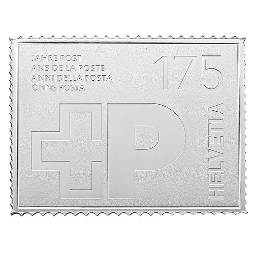 SILBERNE BRIEFMARKE – 175 Jahre Post
