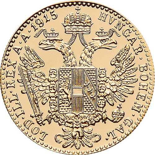 Gold Dukaten 1-fach - Rückseite