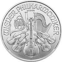 Die Silber Philharmoniker 1 oz von vorne.