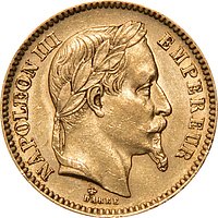 Gold 20 Francs - Rückseite