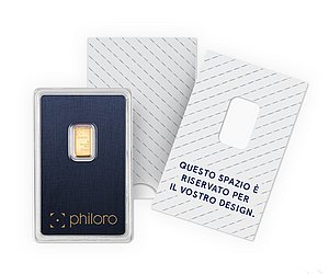 Lingotto d'oro da 1 g con custodia personalizzata