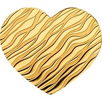 Ein goldenes Herz mit Reliefoptik.