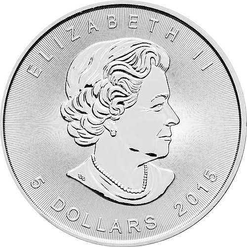 Silber Maple Leaf 1 oz - diverse Jahrgänge - Rückseite