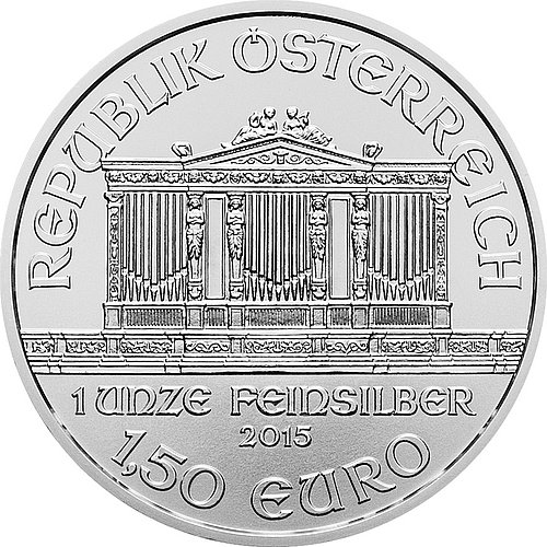 Silber Philharmoniker 1 oz - Rückseite