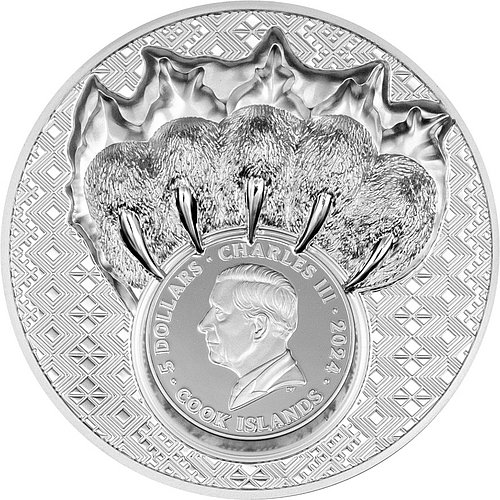 Die Rückseite des Silber King of the North - Polar Bear 1 oz PP - Ultra High Relief