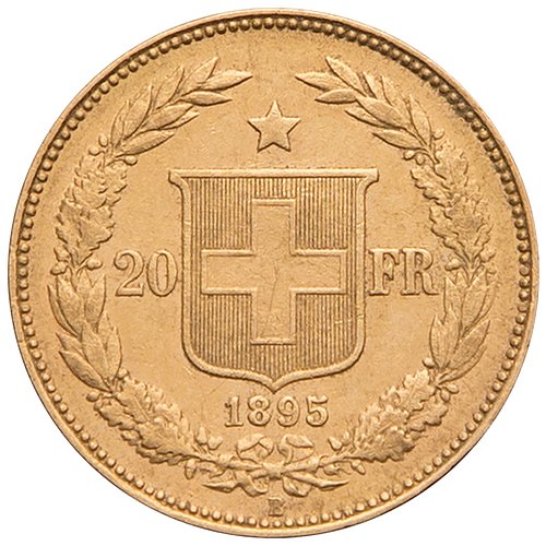 Gold Helvetia 20 Franken - Vorderseite