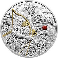 Silber Schweizer Mythen und Sagen - Wilhelm Tell 2 oz - High Relief 2025