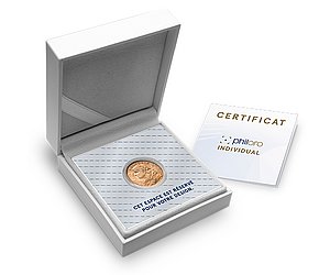 Pièce en or « Vreneli » 10 FR en étui