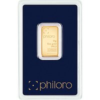 Vorderseite des Goldbarren 10 g philoro