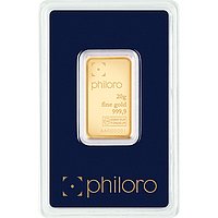 Goldbarren 20 g  - philoro Vorderseite
